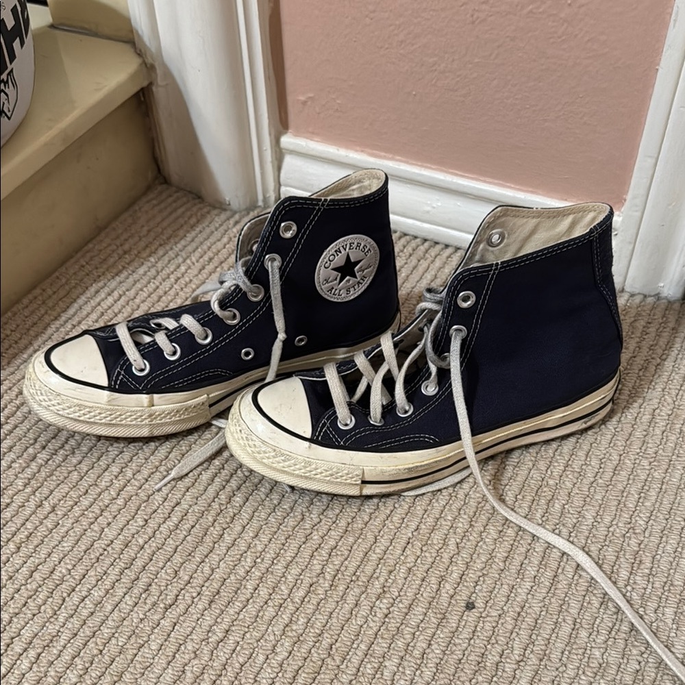 Stylish Converse Navy High-Top Sneakers - Picture 4 of 9
